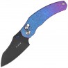 Nóż składany Kizer Mini Bulldog Purple-Blue Crystallized Titanium, Matte DLC Ultra S45VN by O.SHO (Ki3672SA1)