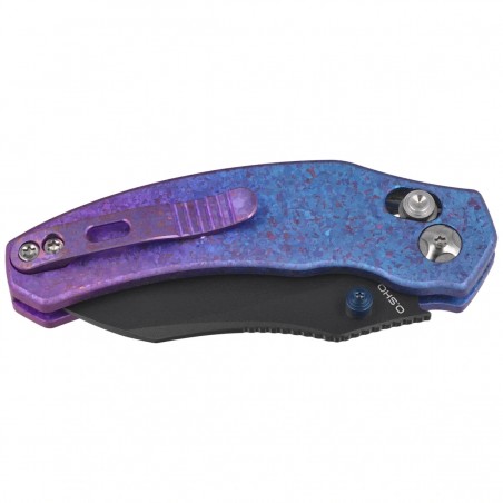 Nóż składany Kizer Mini Bulldog Purple-Blue Crystallized Titanium, Matte DLC Ultra S45VN by O.SHO (Ki3672SA1)