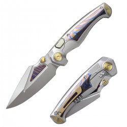 Nóż składany Remette Scepter Gray Titanium/Timascus, Pearlescent Surface M390 (SCPT-A)