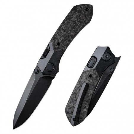 Nóż składany Remette RT-Meteor Titanium / Carbon Fiber, Titanium Plating M390 (RTPT-ELD)