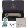 Nóż składany Kizer T1 CD Olive Green Norplex UltreX Micarta, Black Stonewashed Nitro-V by Uli Hennicke (V3490.2CA1)