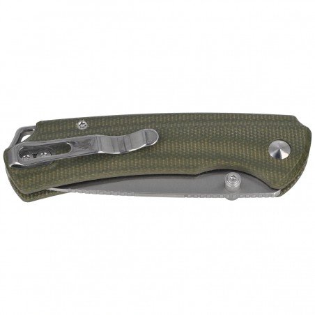 Nóż składany Kizer T1 BD Olive Green Micarta, Satin Nitro-V by Uli Hennicke (V3490.2BA1)