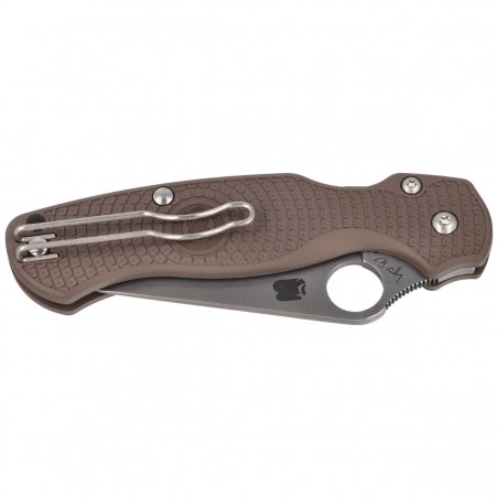 Nóż składany Spyderco Para Military 2 Sprint Run Lightweight Brown FRN, Stonewashed CPM 15V by Sal, Eric Glesser (C81PBN15V2)