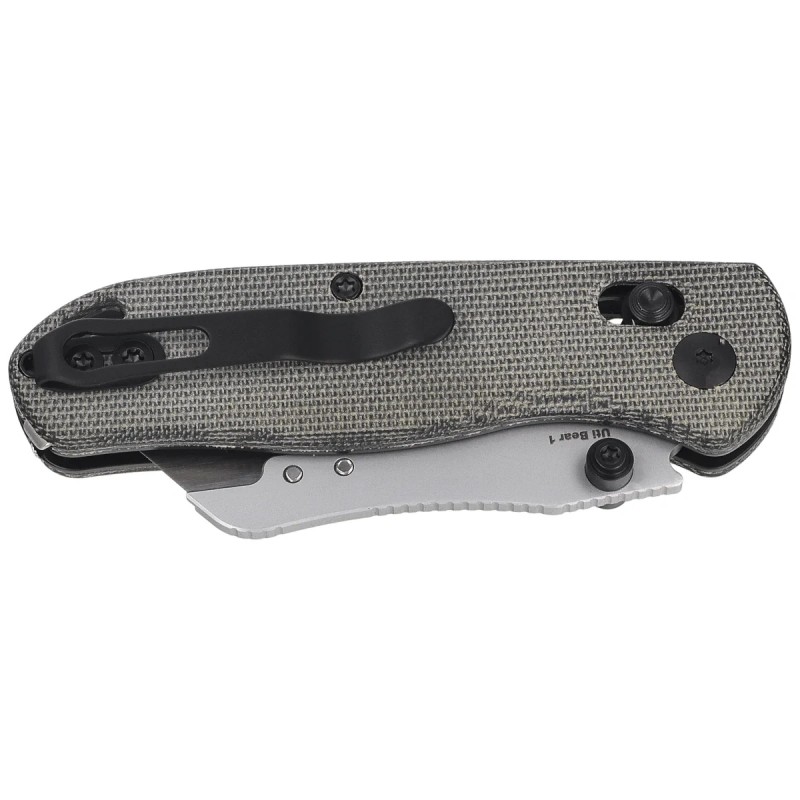 Nóż składany Kizer Uti Bear 1 Black Micarta, Bead Blasted SK5 / 50Cr15MoV by Azo (V3619JA3)