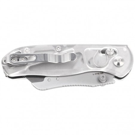 Nóż składany Kizer Uti Bear 1 White Acrylic, Bead Blasted SK5 / 50Cr15MoV by Azo (V3619JA5)