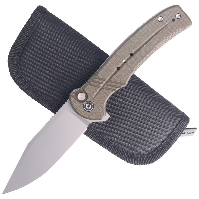 Nóż składany CIVIVI Cogent Green Micarta, Silver Bead Blasted 14C28N (C20038D-5)