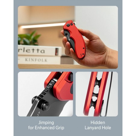 Nóż składany Sencut Cybrix Red Aluminium, Black 9Cr18MoV (S23098A-3)
