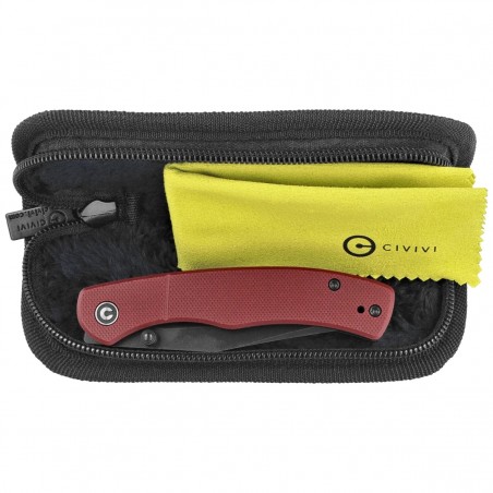 Nóż składany Civivi Clingman Burgundy G10, Black Stonewashed Nitro-V by Taylor Martin Best Damn EDC (C23065-2)