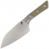 Nóż kuchenny Microtech Santoku 6'' Titanium Bolster/OD Green G10, Stonewashed M390MK (3200B-10OD)