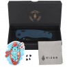 Nóż składany Kizer Glaux Ink Blue Aluminium, Black PVD / Stonewashed 14C28N (V3801A3)