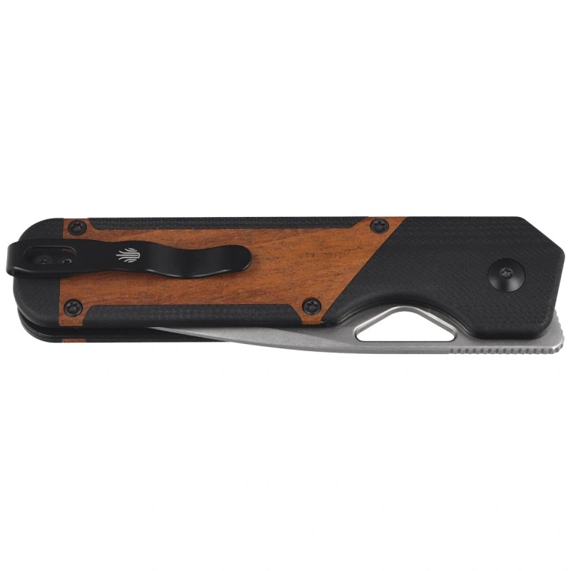 Nóż składany Kizer Militaw Black G10 / Mkuruti Wood, Satin 154CM by Jonathan Styles (V3634C2)
