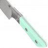 Nóż kuchenny Microtech Santoku 6'' Titanium Bolster/Caribbean Blue G10, Stonewashed M390MK (3200B-10CA)