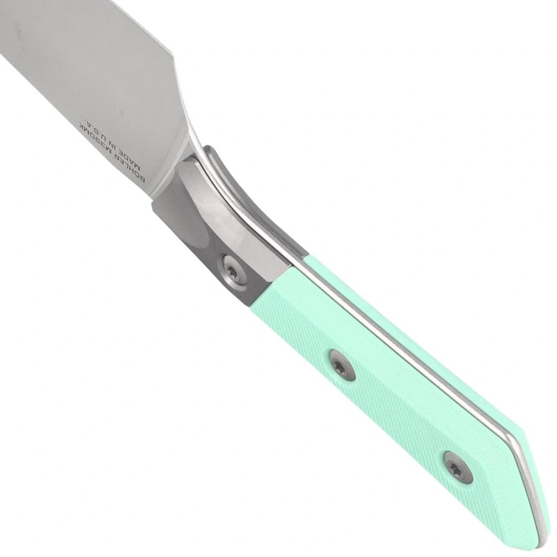 Nóż kuchenny Microtech Santoku 6'' Titanium Bolster/Caribbean Blue G10, Stonewashed M390MK (3200B-10CA)