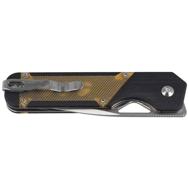 Nóż składany Kizer Militaw Black G10 / Yellow PEI, Satin 154CM by Jonathan Styles (V3634C1)