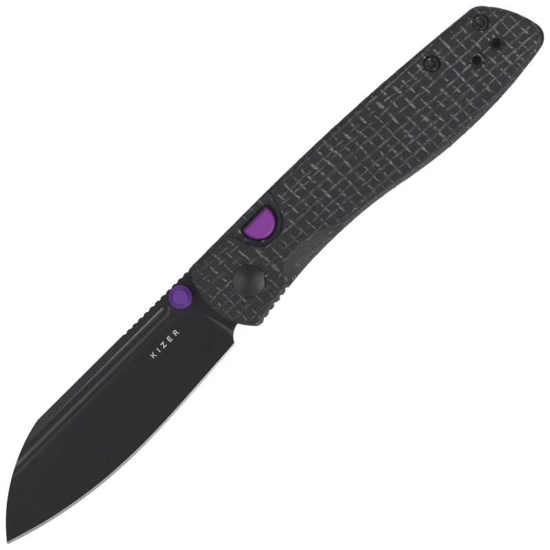 Nóż składany Kizer Renissance Black Micarta, Black PVD N690 by Caleb Waldman (V3698A1)
