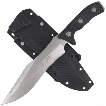 Nóż Microtech Arbiter S/E Black G10, Stonewashed F/S M390 by Adam Marfione (104-12)