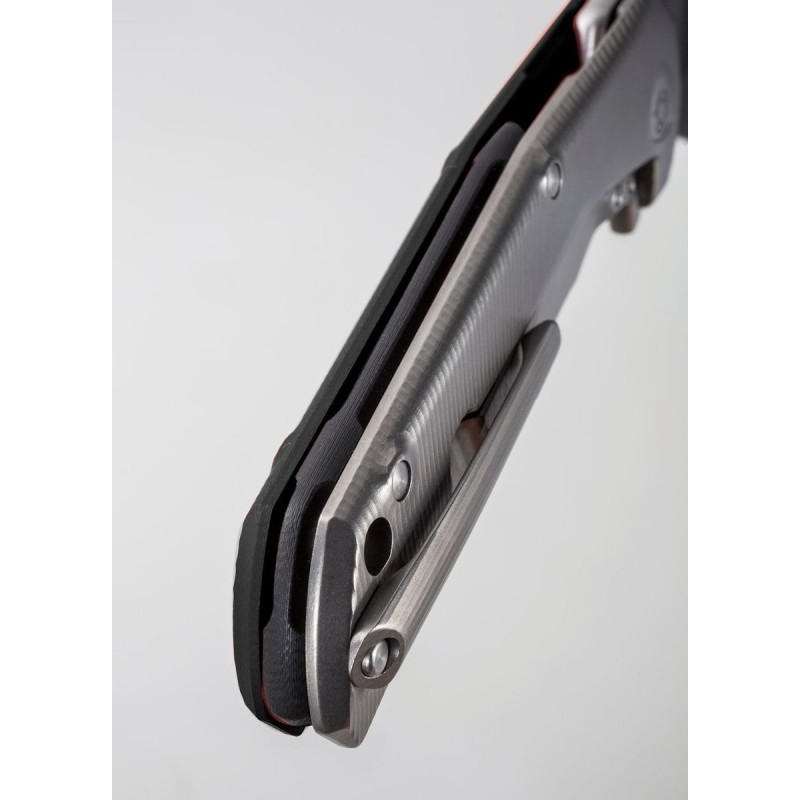 Nóż składany LionSteel T.R.E. G10 Black, Stone Washed Blade (TRE GBK)