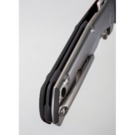Nóż składany LionSteel T.R.E. G10 Black, Stone Washed Blade (TRE GBK)