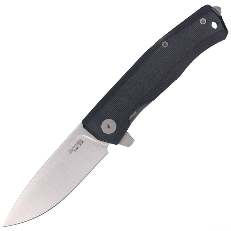 Nóż składany LionSteel Myto Black Canvas, Satin M390 by Molletta ( (MT01 CVB)