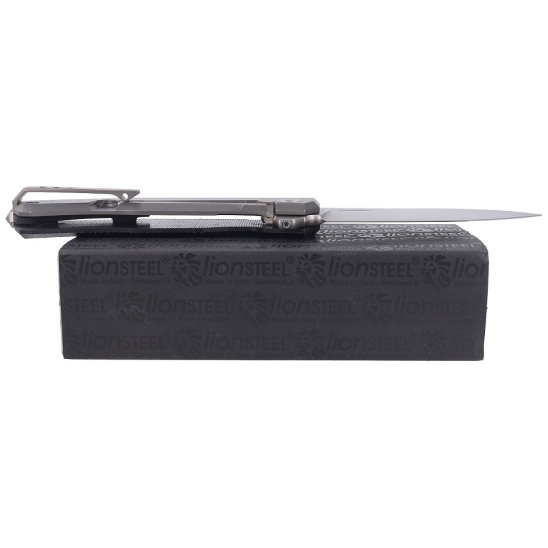 Nóż składany LionSteel Myto Black Canvas, Satin M390 by Molletta ( (MT01 CVB)