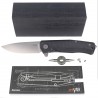 Nóż składany LionSteel Myto Black Canvas, Satin M390 by Molletta ( (MT01 CVB)