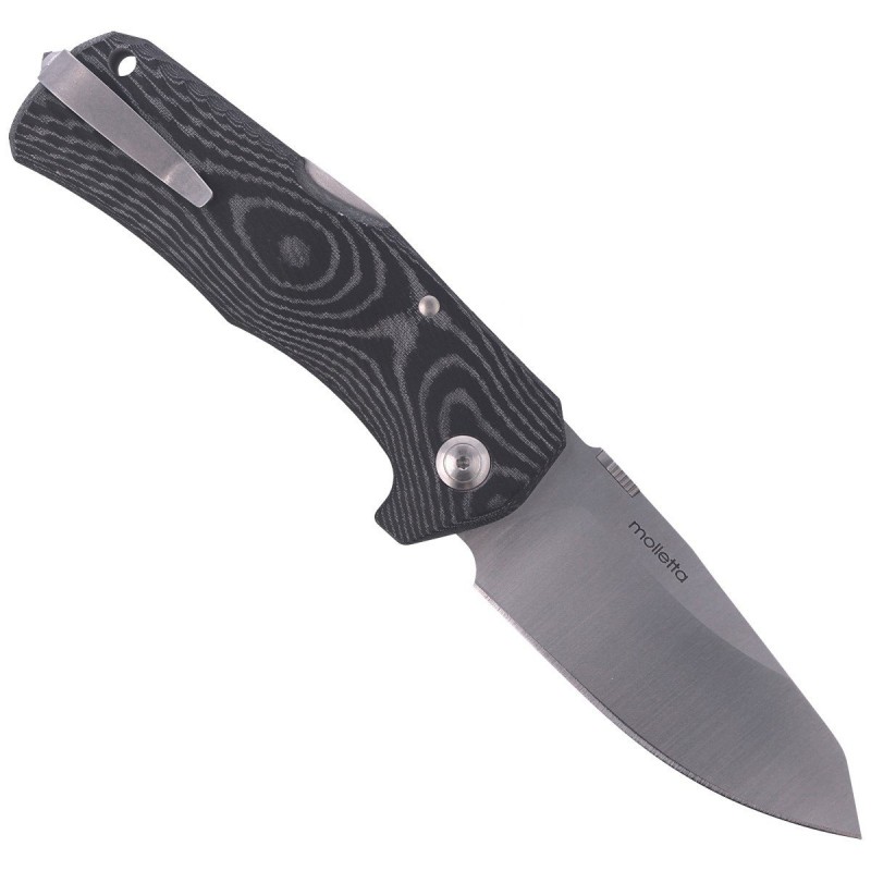 Nóż składany LionSteel TM1 Black Micarta, Satin Sleipner by Molletta (TM1 MS)