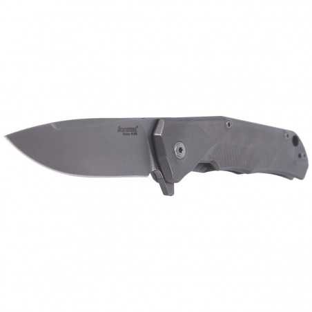 Nóż składany LionSteel T.R.E. Grey Titanium / Grey Ti, Stone Washed M390 by Molletta (TRE GY)