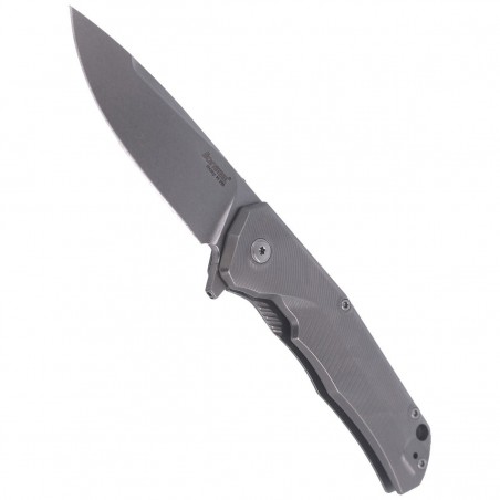 Nóż składany LionSteel T.R.E. Grey Titanium / Grey Ti, Stone Washed M390 by Molletta (TRE GY)