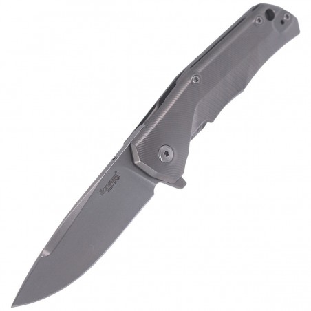 Nóż składany LionSteel T.R.E. Grey Titanium / Grey Ti, Stone Washed M390 by Molletta (TRE GY)