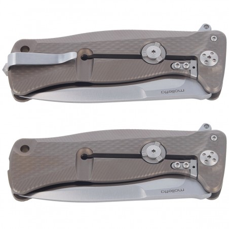 Nóż składany LionSteel SR11 Bronze Titanium, Satin Sleipner by Molletta (SR11 B)