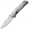Nóż składany LionSteel T.R.E. Grey Titanium/Blue Ti, Stonewashed M390 by Molletta (TRE BL)