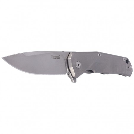 Nóż składany LionSteel T.R.E. Grey Titanium/Blue Ti, Stonewashed M390 by Molletta (TRE BL)