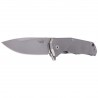 Nóż składany LionSteel T.R.E. Grey Titanium/Blue Ti, Stonewashed M390 by Molletta (TRE BL)