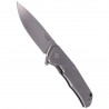 Nóż składany LionSteel T.R.E. Grey Titanium/Blue Ti, Stonewashed M390 by Molletta (TRE BL)