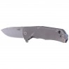 Nóż składany LionSteel T.R.E. Grey Titanium/Blue Ti, Stonewashed M390 by Molletta (TRE BL)