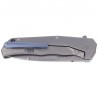 Nóż składany LionSteel T.R.E. Grey Titanium/Blue Ti, Stonewashed M390 by Molletta (TRE BL)