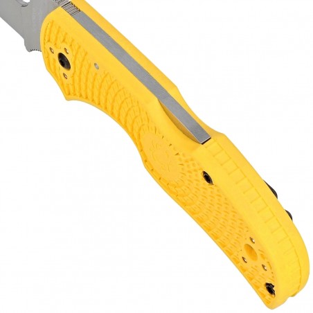 Nóż składany Spyderco Native 5 Salt Yellow FRN, Satin Plain MagnaCut (C41PYL5)