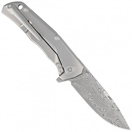 Nóż składany LionSteel T.R.E. Titanium/Carbon Fiber, Thor Damasteel Damascus by Molletta (TRE DT FC)