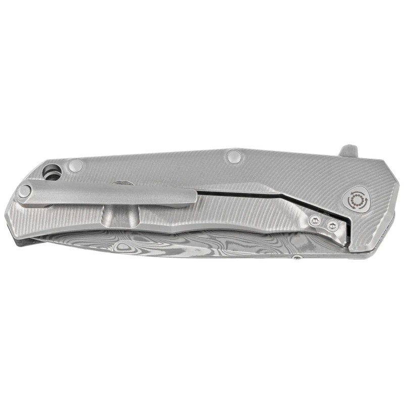 Nóż składany LionSteel T.R.E. Titanium/Carbon Fiber, Thor Damasteel Damascus by Molletta (TRE DT FC)