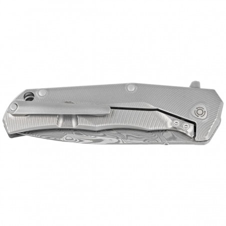 Nóż składany LionSteel T.R.E. Titanium/Carbon Fiber, Thor Damasteel Damascus by Molletta (TRE DT FC)