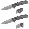 Nóż składany LionSteel T.R.E. Titanium/Carbon Fiber, Thor Damasteel Damascus by Molletta (TRE DT FC)