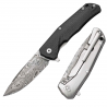 Nóż składany LionSteel T.R.E. Titanium/Carbon Fiber, Thor Damasteel Damascus by Molletta (TRE DT FC)