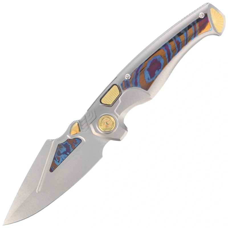 Nóż składany Remette Scepter Gray Titanium/Timascus, Pearlescent Surface M390 (SCPT-A)