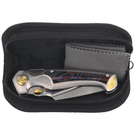 Nóż składany Remette Scepter Gray Titanium/Timascus, Pearlescent Surface M390 (SCPT-A)