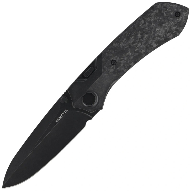 Nóż składany Remette RTPT-ELD Meteor Black Titanium / Carbon Fiber, Titanium Plating M390 (RTPT-ELD)