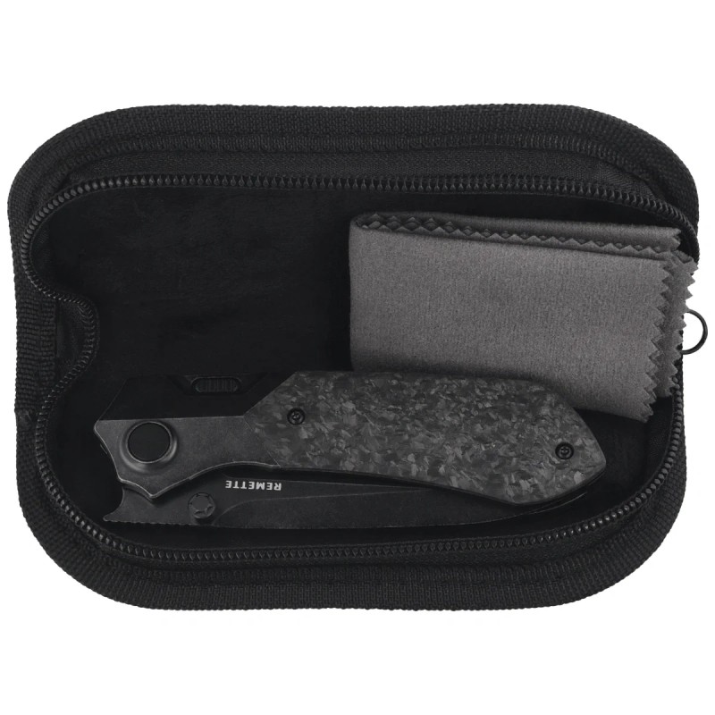 Nóż składany Remette RTPT-ELD Meteor Black Titanium / Carbon Fiber, Titanium Plating M390 (RTPT-ELD)