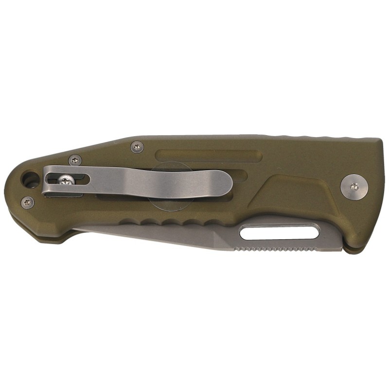 Nóż automatyczny Fox New Smarty CP OD Green Aluminium, Stonewashed N690Co by Stefano De Lorenzii (FX-503 ALOD)