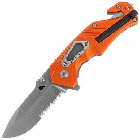 Nóż składany ratowniczy BlackFox Demand Orange Aluminium, Stonewashed D2 (BF-784 OR)