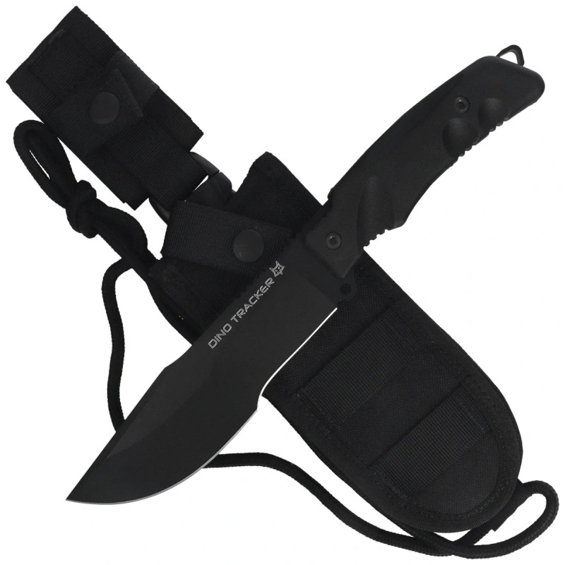 Nóż FOX Dino Tracker Black Forprene, Black N690Co by Black Roc Knives (FX-9CM08 B)