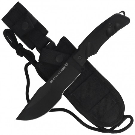 Nóż FOX Dino Tracker Black Forprene, Black N690Co by Black Roc Knives (FX-9CM08 B)